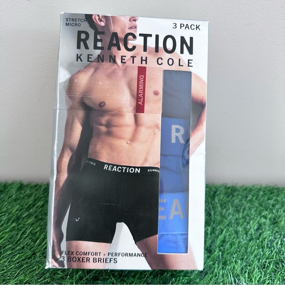 Kenneth Cole Reaction Men’s 3-Pack Boxer Briefs Large FLEX Comfort Soft Tag Free - Picture 1 of 10